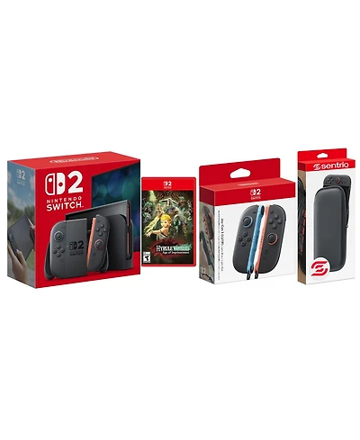 Nintendo Switch 2 Console with Hyrule Warriors Age of Imprisonment, Extra Joy-Cons and Protective Case Bundle