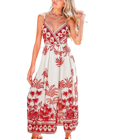Cupshe Women's Photo Sesh Tropical Maxi Beach Dress
