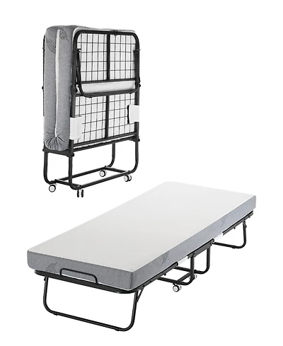 Gouun 31 in Foldable Rollaway Bed with 5 in Mattress for Guests