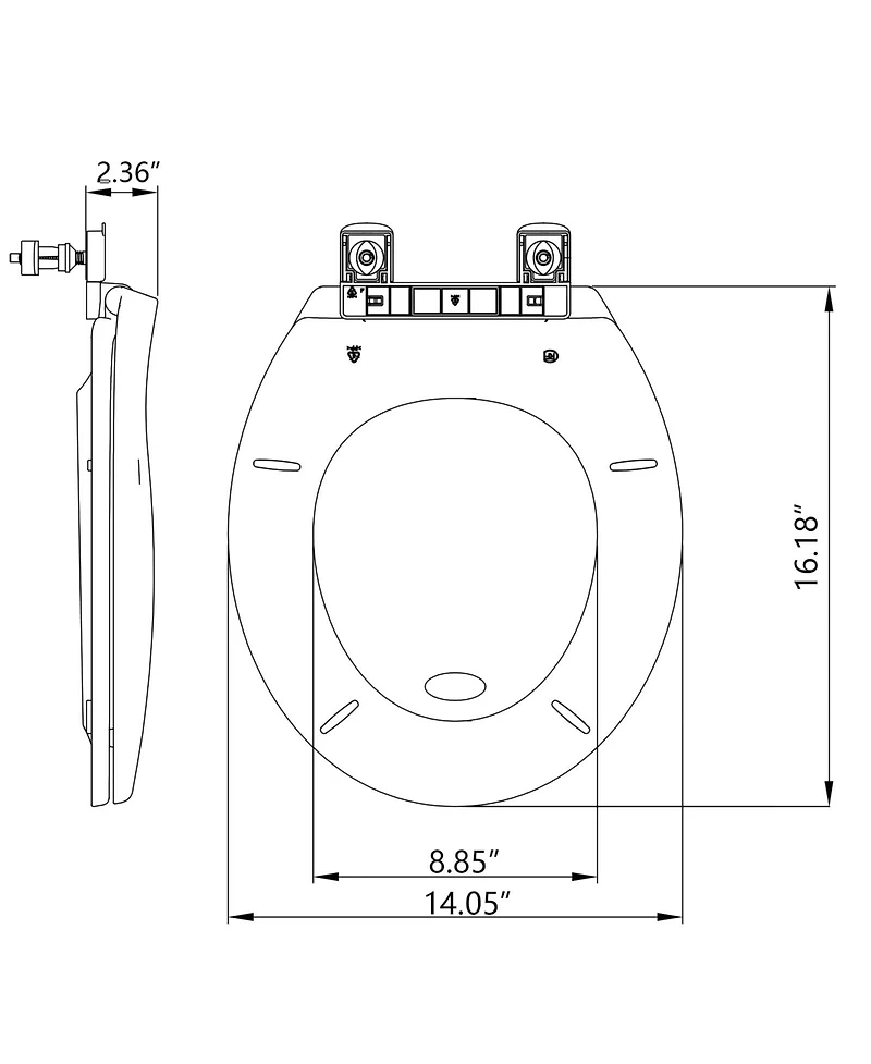 gaomon Toilet Seat, Round Toilet Seat with Slow Close, Easy Clean, Easy Installation & Release