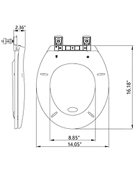 gaomon Toilet Seat, Round Toilet Seat with Slow Close, Easy Clean, Easy Installation & Release