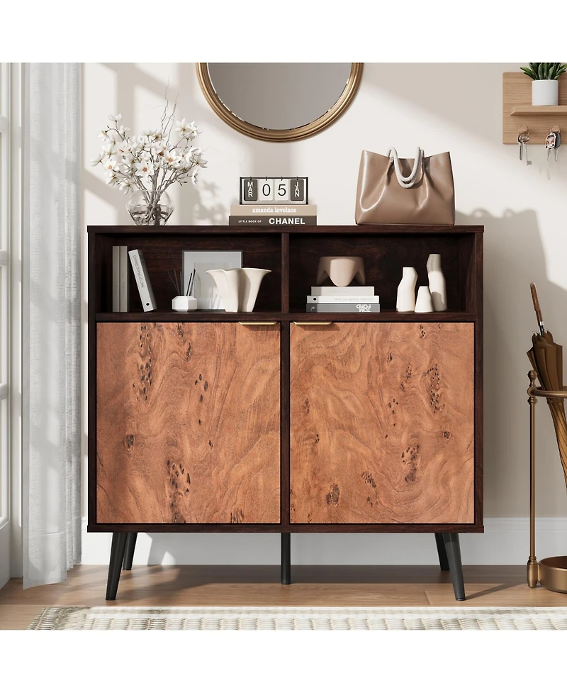 gaomon Buffet Cabinet Sideboard with Storage,31.5'' Credenza Storage Cabinet with Doors,Kitchen Buffet Coffee Station Cabinet