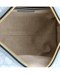 Pre-Owned Gucci Super Mini Ophidia Zip Shoulder Bag Gg Coated Canvas