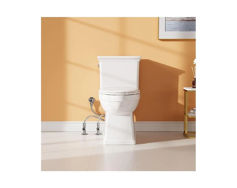 gaomon One Piece Toilet for Bathroom, Elongated Toilet with Left-Hand Trip Lever, Dual Flush 0.8/1.28 Gpf, Soft-Close Seat