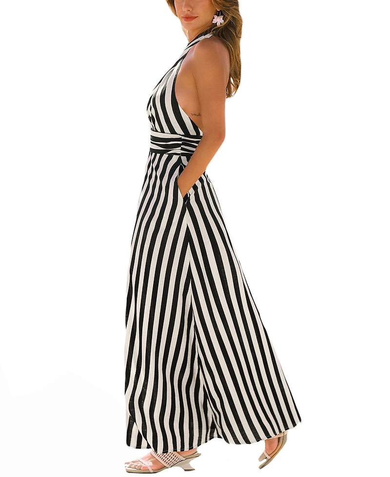Cupshe Women's It's Showtime Striped Maxi Beach Dress