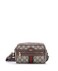 Pre-Owned Gucci Mini Ophidia Shoulder Bag Gg Coated Canvas