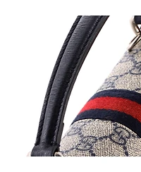 Pre-Owned Gucci Small Ophidia Flap Top Handle Bag Gg Coated Canvas