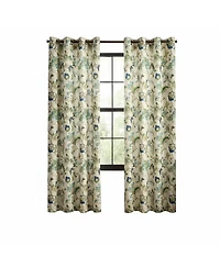 Ellis Curtain 100% Polyester Brissac Colrful Jacobean Pattern Grommet Curtain Panel Lined 50"