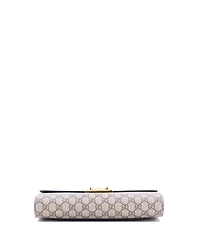 Pre-Owned Gucci Large Padlock Clutch Gg Canvas and Leather