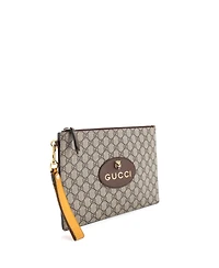 Pre-Owned Gucci Neo Vintage Wristlet Pouch Gg Coated Canvas