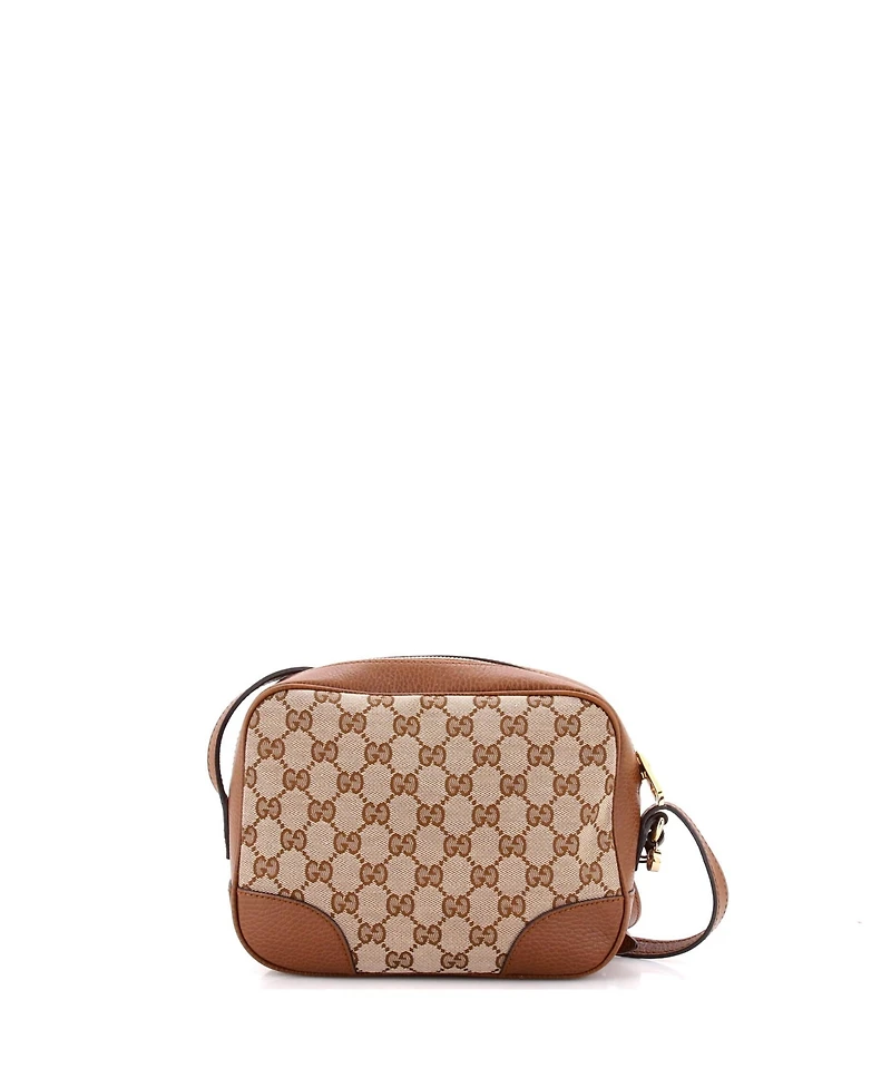 Pre-Owned Gucci Mini Bree Disco Crossbody Bag Gg Canvas with Leather