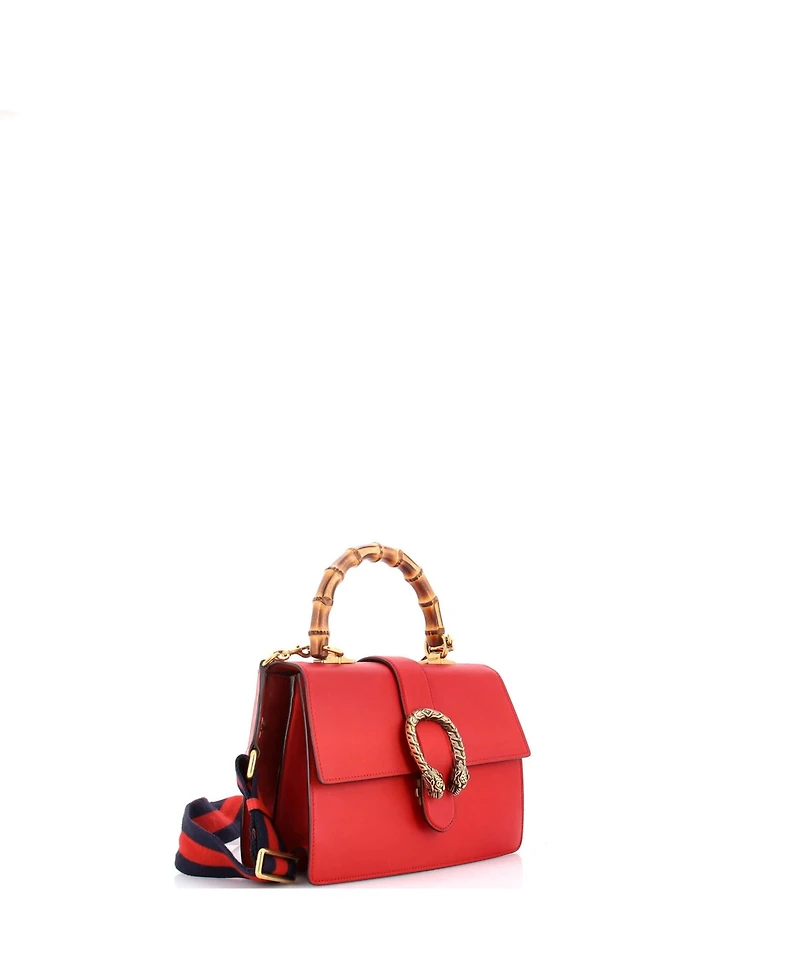Pre-Owned Gucci Medium Dionysus Bamboo Top Handle Bag Leather