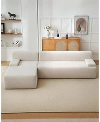 gaomon Modular L-Shaped Sectional Sofa with Chaise, Cloud Couch, Corduroy Fabric