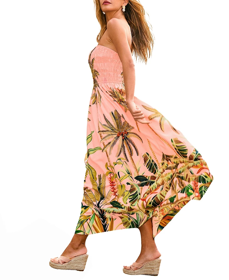 Cupshe Women's Ocean View Tropical Maxi Beach Dress