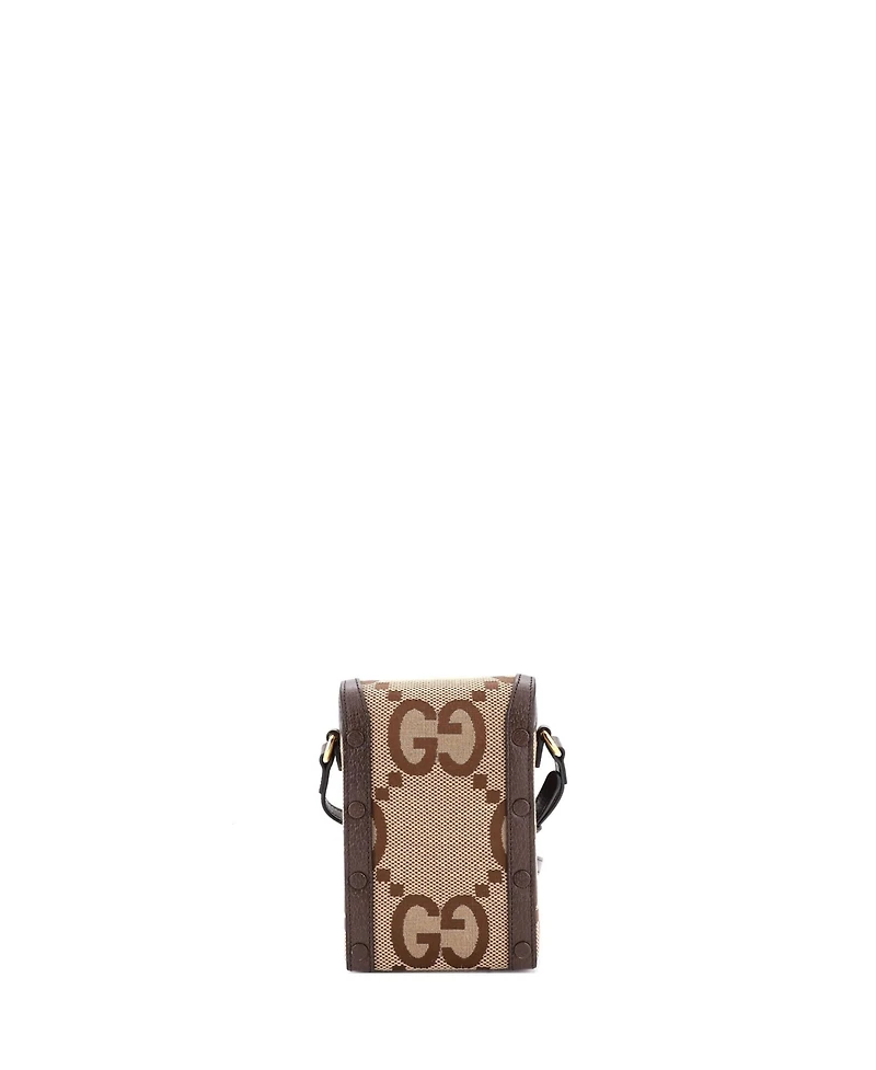 Pre-Owned Gucci Mini Horsebit 1955 Crossbody Bag Jumbo Gg Canvas