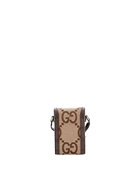 Pre-Owned Gucci Mini Horsebit 1955 Crossbody Bag Jumbo Gg Canvas