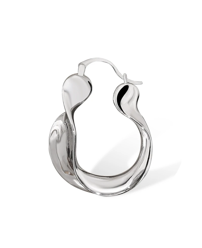 Retro Chic Breeze Silver Earrings