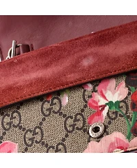 Pre-Owned Gucci Super Mini Dionysus Bag Blooms Print Gg Coated Canvas