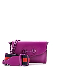 Pre-Owned Gucci Mini Horsebit 1955 Curved Flap Shoulder Bag Leather