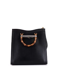 Pre-Owned Gucci Large Diana Nm Bamboo Handle Tote Printed Leather