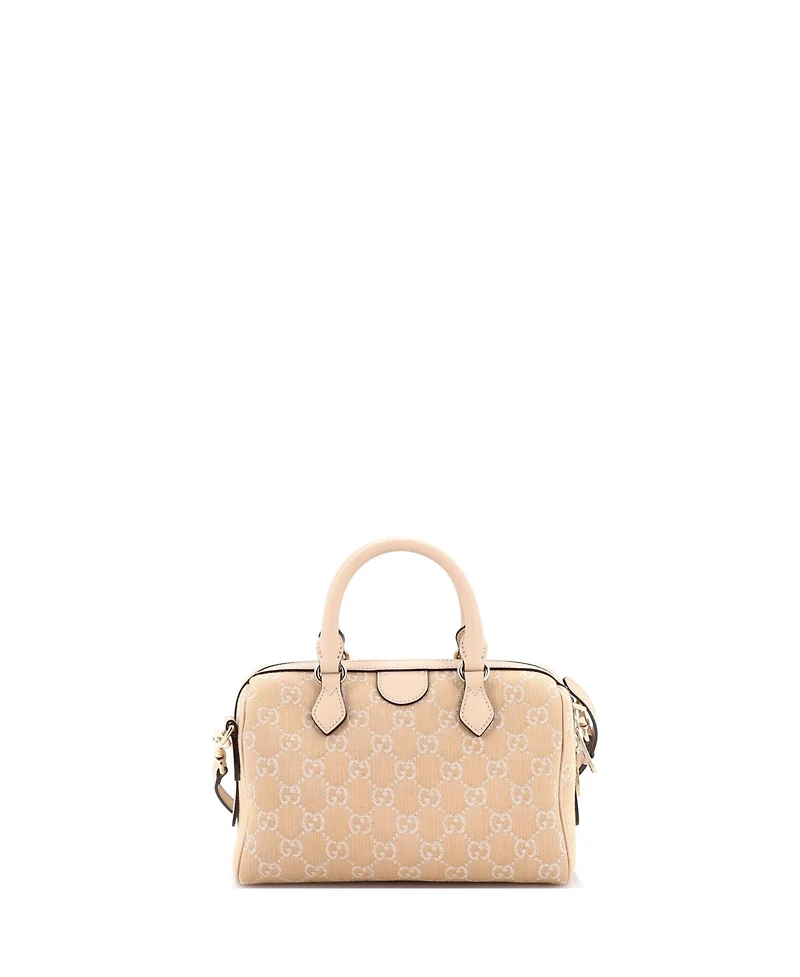 Pre-Owned Gucci Small Ophidia Convertible Boston Bag Gg Denim