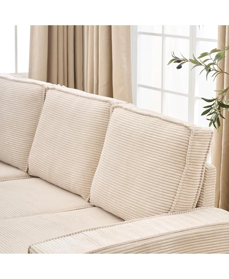 gaomon Oversized Modular Sectional Sofa, Convertible Sleeper Couch with Chaise, Deep Seat and Wide Armrests