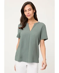 Olsen Women's Mixed Media Tunic T-Shirt
