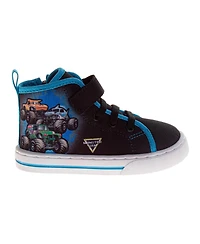 Monster Jam Canvas HighTop Sneakers Kids Durable Rugged Tread LaceUp Style Action Ankle Support
