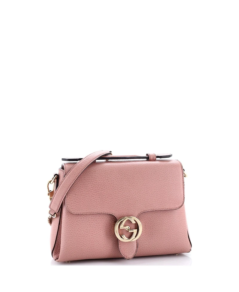 Pre-Owned Gucci Medium Interlocking Top Handle Bag Leather