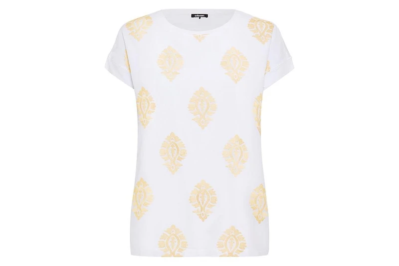Olsen Women's Ornamental Embroidered T-Shirt