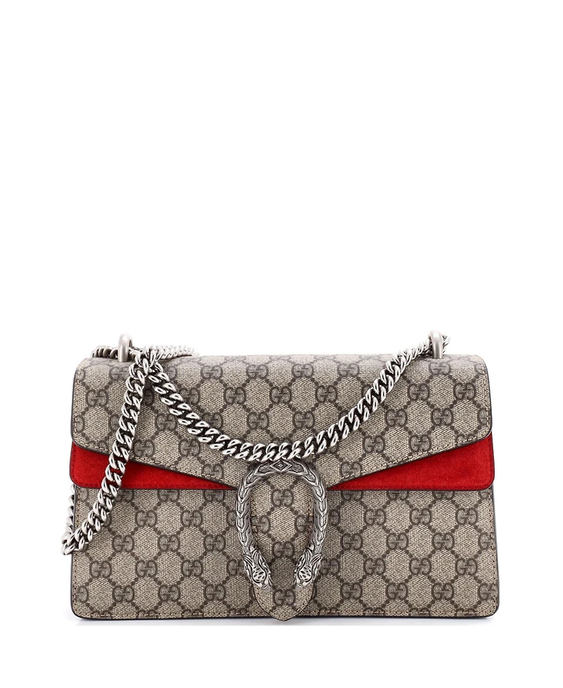 Pre-Owned Gucci Small Dionysus Bag Gg Coated Canvas