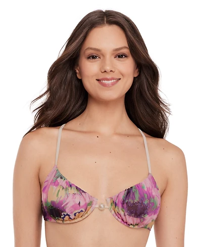 Steve Madden Women's X-Back Demi Underwire Bikini Top