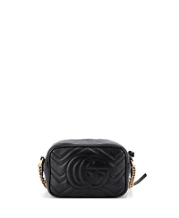 Pre-Owned Gucci Mini Gg Marmont Shoulder Bag Matelasse Leather