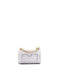 Pre-Owned Gucci Small Padlock Shoulder Bag Textured Metallic Leather