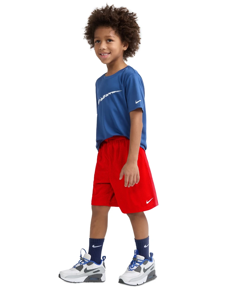 Nike Little Boys Dri-fit Logo Mesh Pull-On Shorts