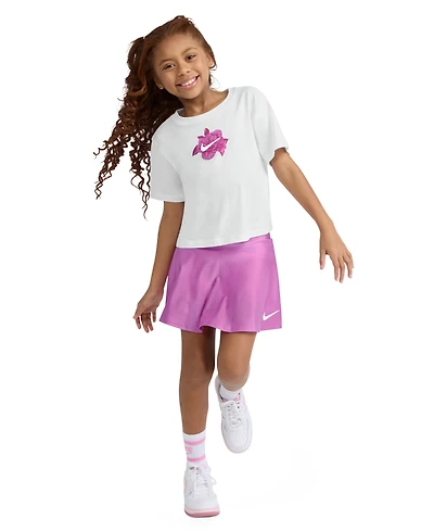 Nike Girls' 4-6X Boxy Crewneck T-Shirt and Scooter Shorts, 2-Piece Set