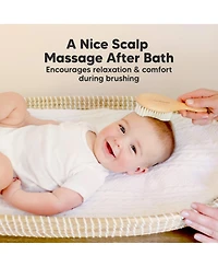 KeaBabies Baby Hair Brush Petite, Oval Cradle Cap Brush, Soft Baby Brush for Infant, Newborn Hairbrush for Girls, Boys, Baby Scalp Brush