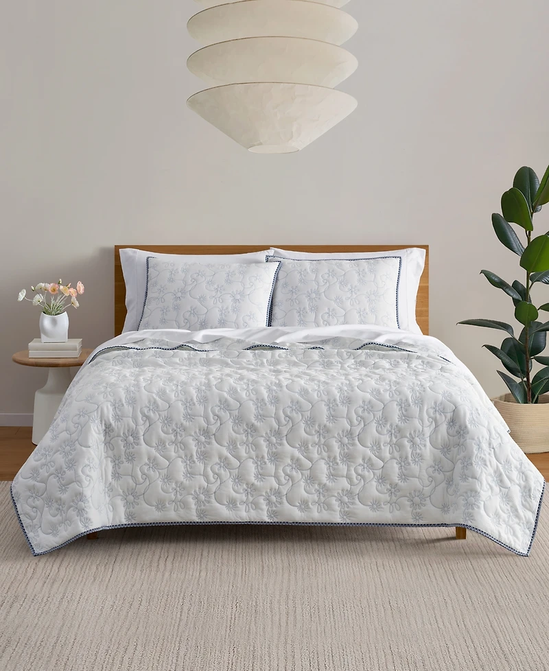 Ugg Botanical Pattern 2-Pc. Quilt Set, Twin/Twin Xl