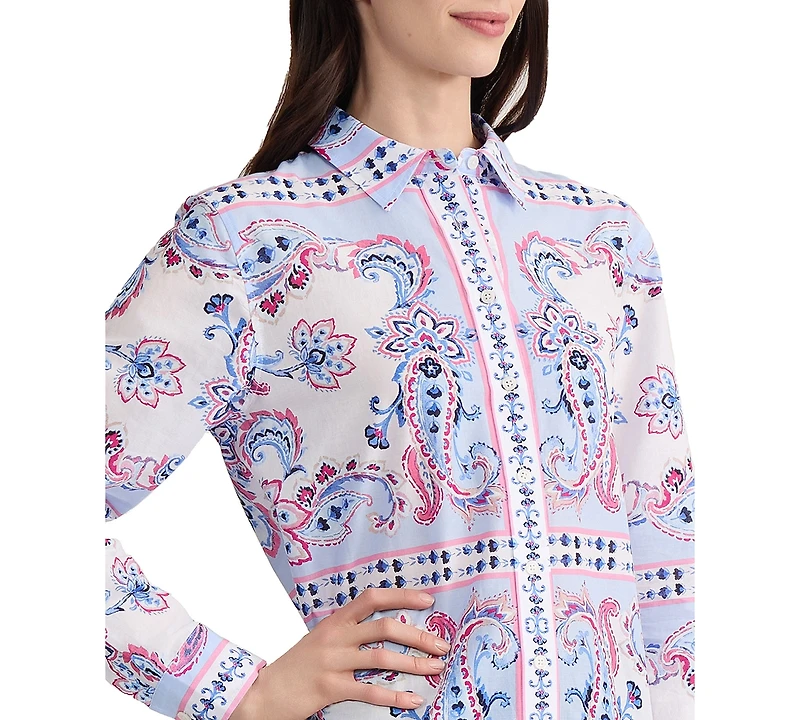 Jones New York Women's Button-Down Long-Sleeve Blouse