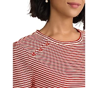 Jones New York Women's Short-Sleeve Crewneck Pull-On T-Shirt