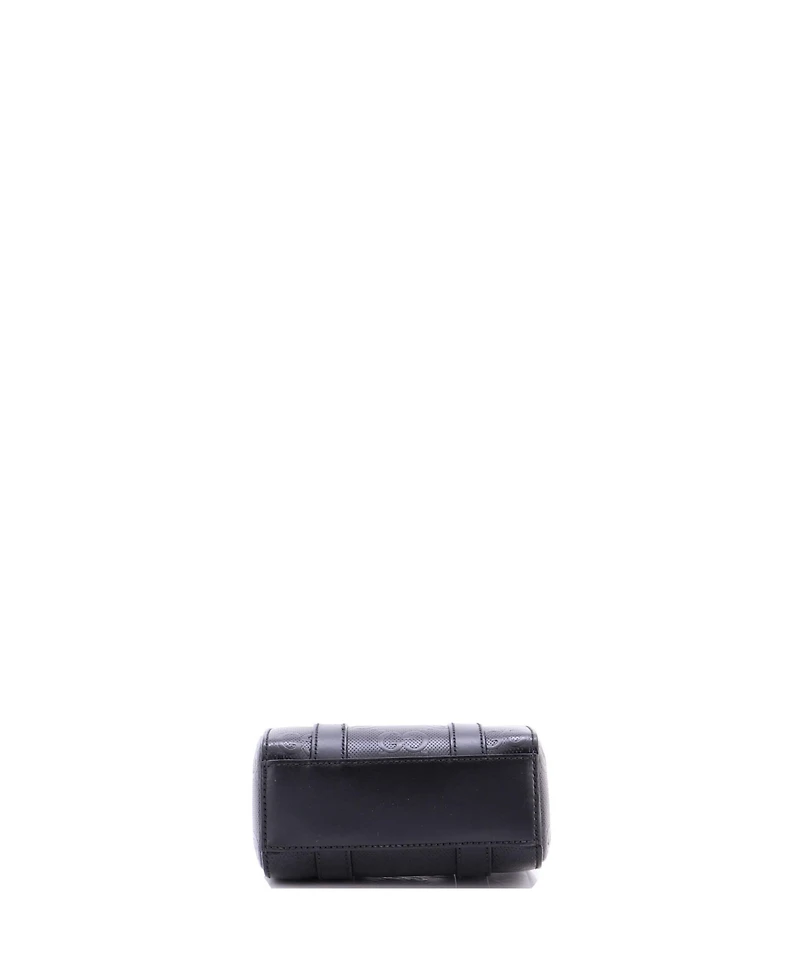 Pre-Owned Gucci Mini Vertical Tote Gg Embossed Perforated Leather