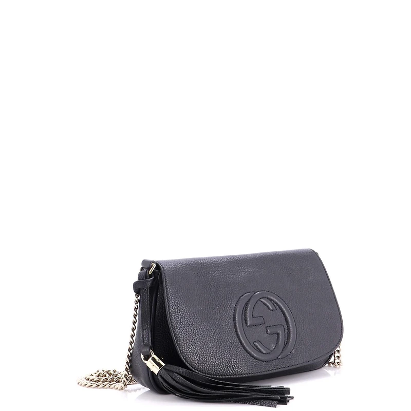 Pre-Owned Gucci Medium Soho Chain Crossbody Bag Leather