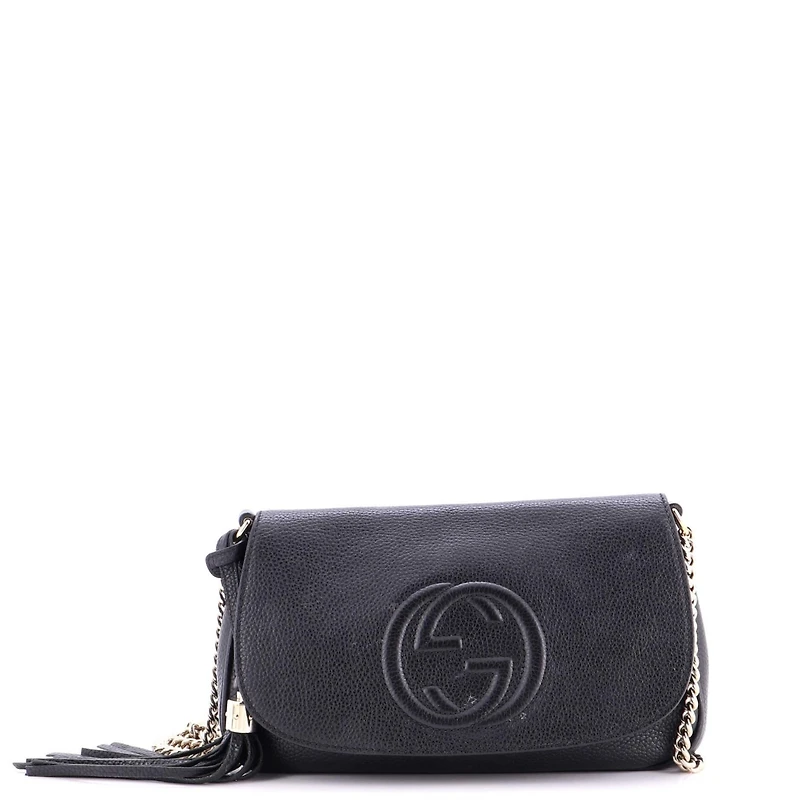 Pre-Owned Gucci Medium Soho Chain Crossbody Bag Leather