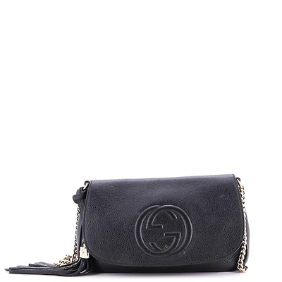 Pre-Owned Gucci Medium Soho Chain Crossbody Bag Leather