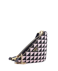 Pre-Owned Prada Mini Double Symbole Triangle Bag Leather and Jacquard