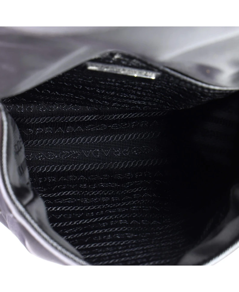 Pre-Owned Prada Logo Buckle Messenger Bag Nylon