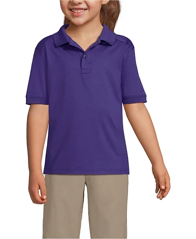 Lands' End Girls Short Sleeve Rapid Dry Polo Shirt