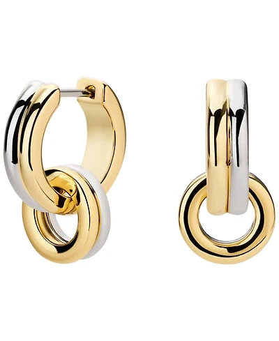 Ana Luisa Asher Drop Mixed Metal Huggie Earrings