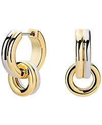 Ana Luisa Asher Drop Mixed Metal Huggie Earrings