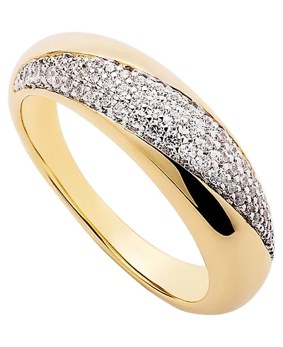 Ana Luisa 14k Gold-Plated Kira Dome Band Ring